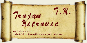 Trojan Mitrović vizit kartica